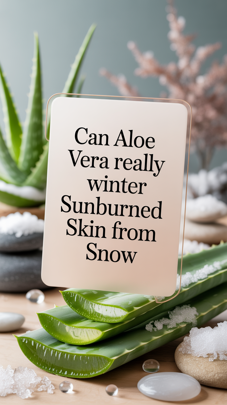 Can Aloe Vera Really Heal Winter Sunburned Skin From Snow.