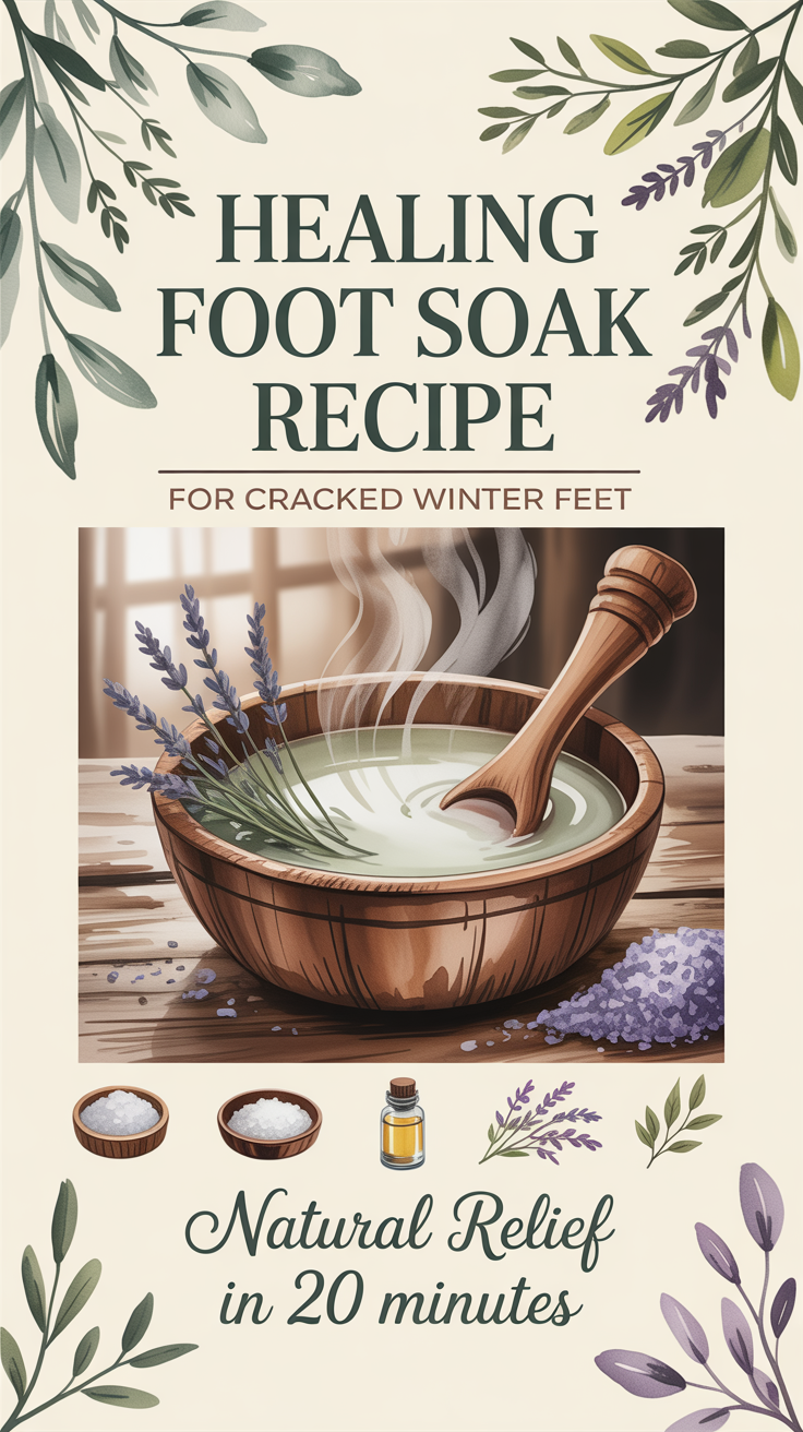 How to Make a Healing Foot Soak for Cracked Winter Feet.