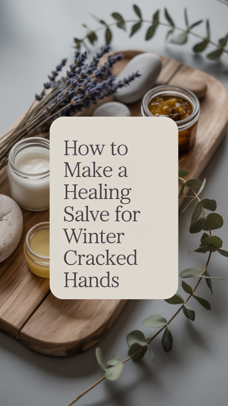 How to Make a Healing Salve for Winter Cracked Hands.