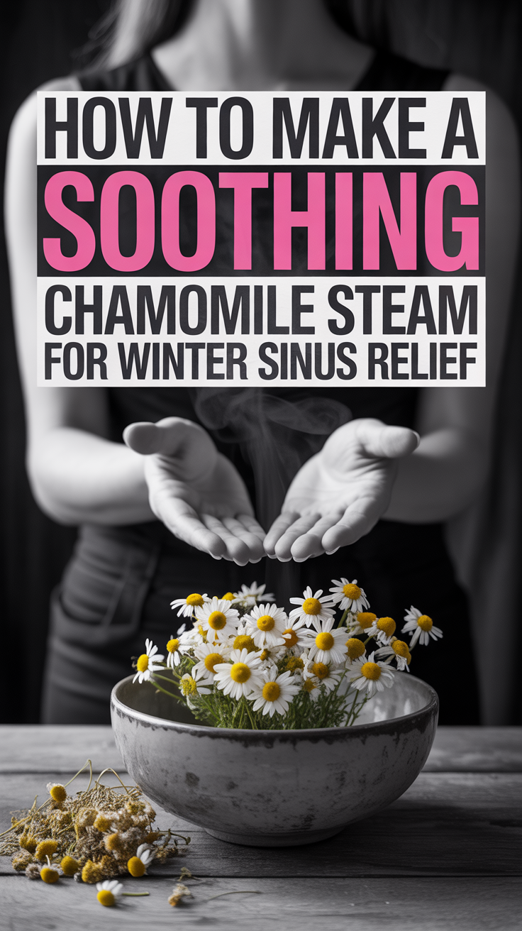 How to Make a Soothing Chamomile Steam for Winter Sinus Relief.