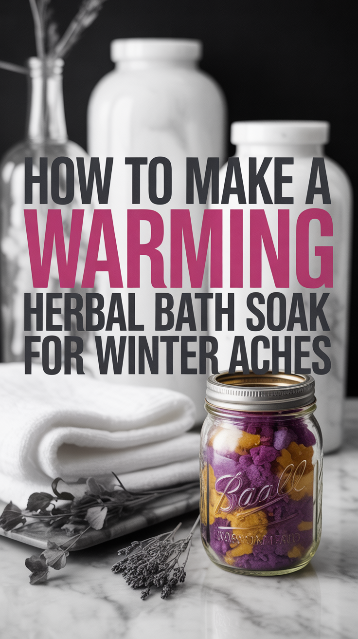 How to Make a Warming Herbal Bath Soak for Winter Aches.