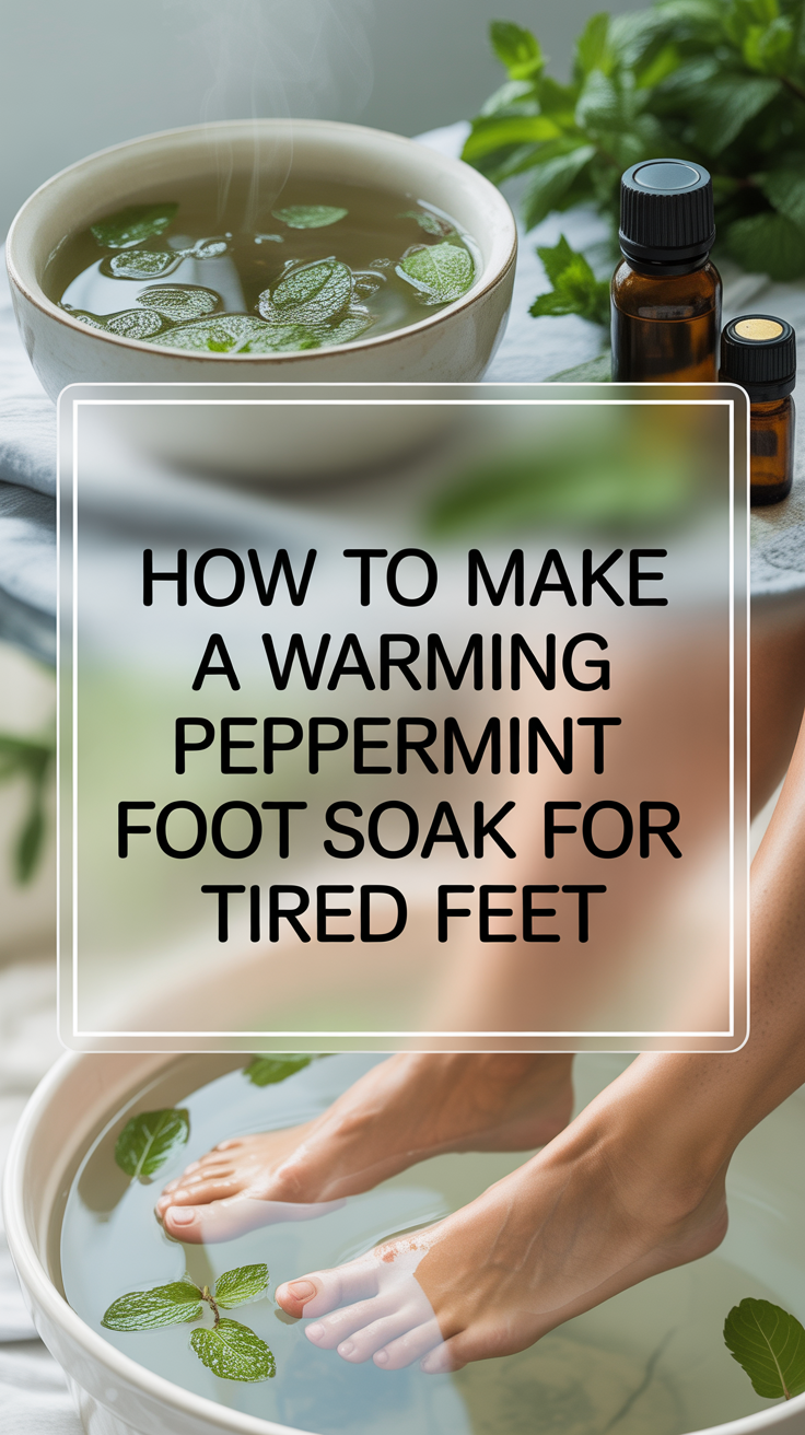 How to Make a Warming Peppermint Foot Soak for Tired Feet.