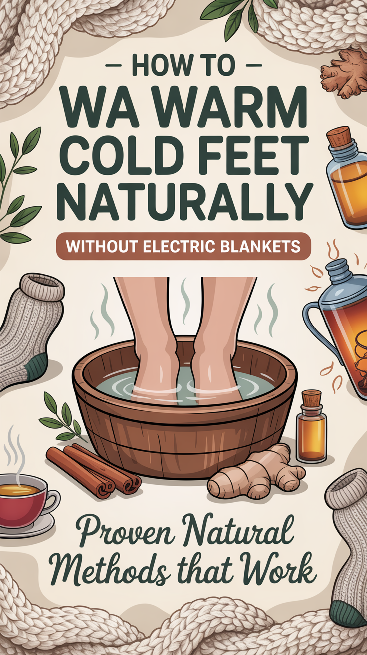 How to Warm Cold Feet Naturally Without Electric Blankets.